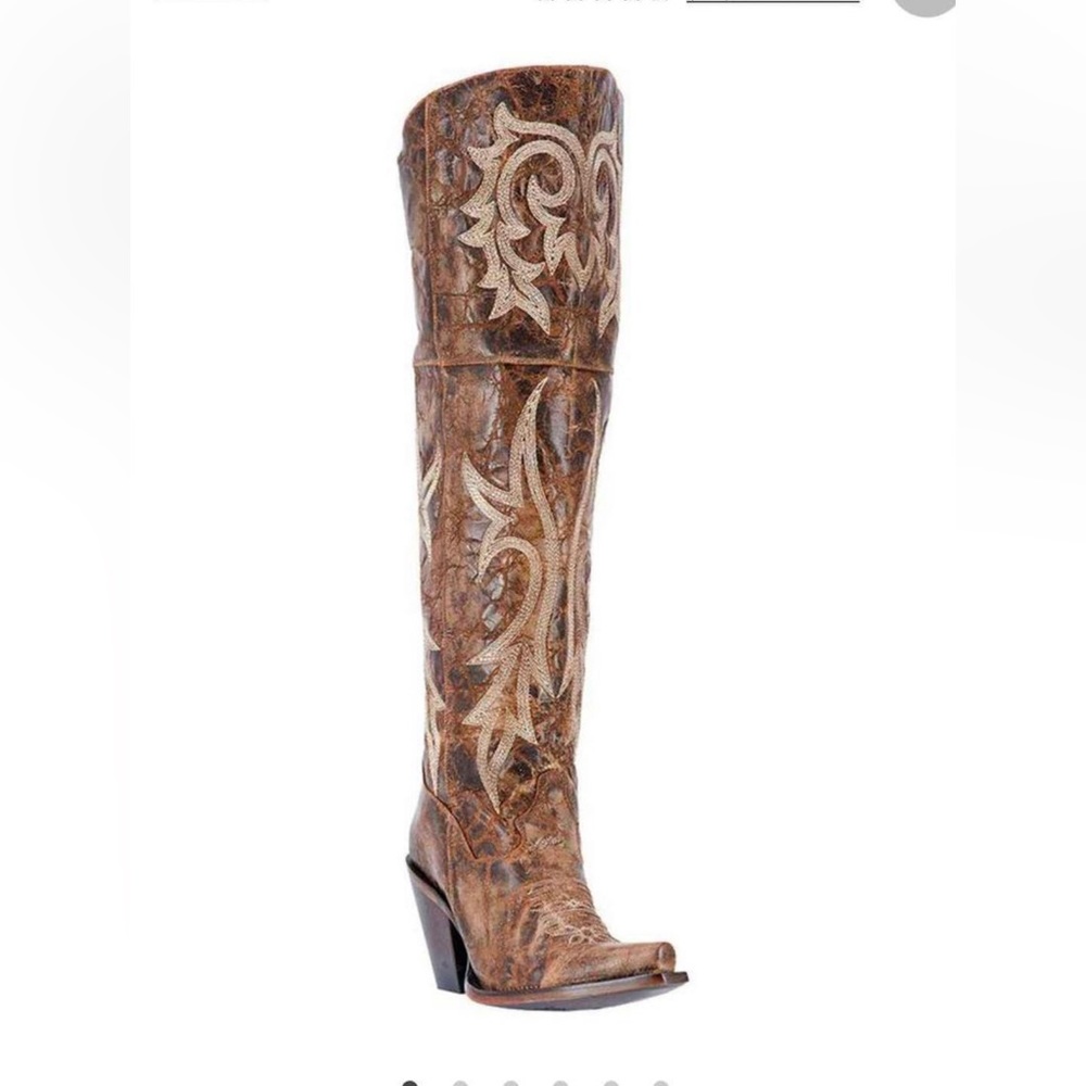 Size 7.5m Dan post jilted knee high boots
